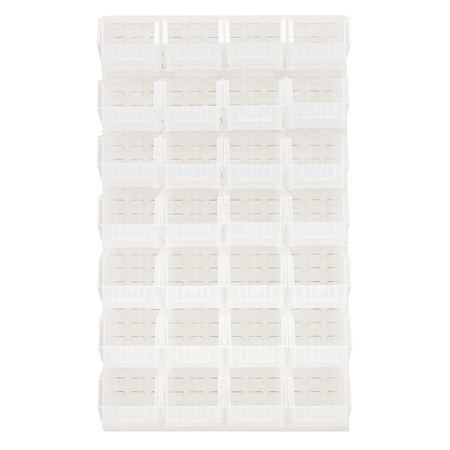 Quantum Storage Systems Steel Louvered Panel, 36" W x 1" D x 61" H, Oyster White QLP-3661HC-240-28CL